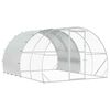vidaXL Galinheiro Prateado 400 x 300 x 200 cm A&ccedil;o Galvanizado