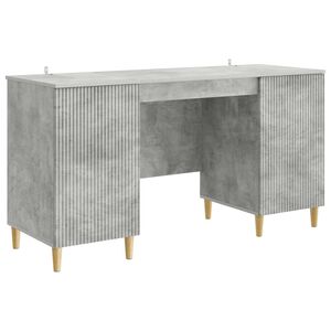 vidaXL Mesa Cinzento Cimento 142,5 x 50 x 75 cm Derivados de Madeira