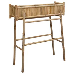 vidaXL Jardineira com Suporte Natural 100 x 38 x 114 cm Bambu