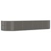 vidaXL Canteiro elevado jardim 367x140x68 a&ccedil;o galvanizado cinzento