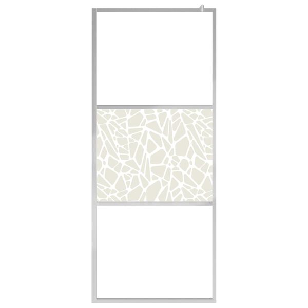 vidaXL Divisória de chuveiro 90x195 cm vidro ESG design pedras
