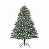 vidaXL &Aacute;rvore de Natal Artificial Verde 210 cm PVC, Pl&aacute;stico e A&ccedil;o