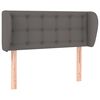 vidaXL Cabeceira de cama c/ abas couro artificial 83x23x78/88 cm cinza