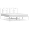 vidaXL Estrutura de cama com cabeceira 160x200 cm metal branco