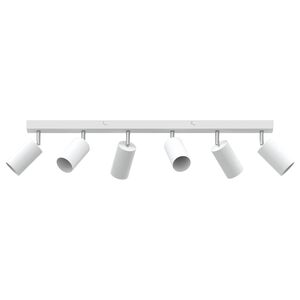 vidaXL Foco de teto com holofotes Branco 73 x 6 x 16 cm Metal