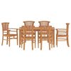 vidaXL Conjunto de jantar para jardim 7 pcs madeira de teca maci&ccedil;a