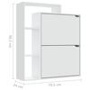 vidaXL Sapateira 79,5x24x90,5 cm contraplacado branco