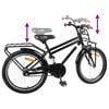 vidaXL Bicicleta Infantil 20 Polegadas para 6-11 Anos Preto