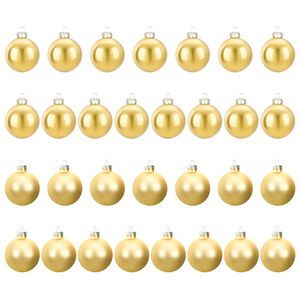 vidaXL Conjunto de Bolas de Natal 30 unid. Ouro 6 cm Poliestireno