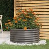 vidaXL Vaso/floreira de jardim aço galvanizado 80x80x36 cm cinza