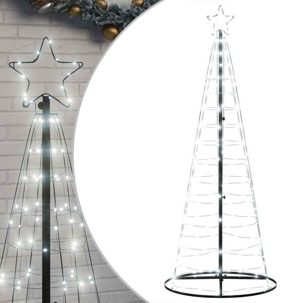 vidaXL LED &Aacute;rvore de Natal 200 LEDs Branco Frio 180 cm