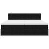 vidaXL Estrutura de cama otomana com colch&otilde;es 200x200cm veludo preto