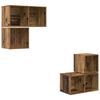 vidaXL Conjunto de m&oacute;vel de TV 4 pcs Madeira Antiga Madeira processada