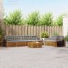vidaXL Conjunto de Sof&aacute;s para Exterior 7 pcs Cinza Natural e Claro