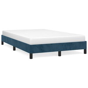 vidaXL Estrutura de cama sem colch&atilde;o 120x200 cm veludo azul