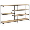 vidaXL Mesa consola 160x32x95 cm derivados de madeira carvalho sonoma