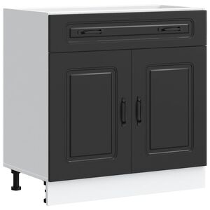 vidaXL Arm&aacute;rio de cozinha baixo Kalmar madeira artificial preto