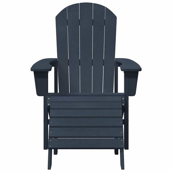 vidaXL Cadeira Adirondack Azul-marinho 74 x 82 x 92cm HDPE