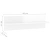 vidaXL Estantes de parede 4pcs 60x11,5x18cm contrapl. branco brilhante