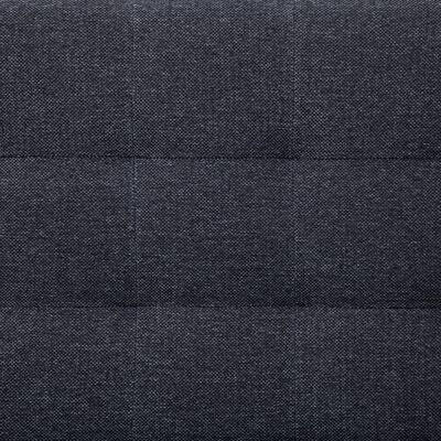 vidaXL Sofá-cama com formato em L poliéster cinzento-escuro