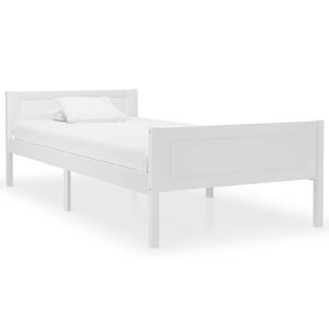 vidaXL Estrutura de cama em pinho maci&ccedil;o 90x200 cm