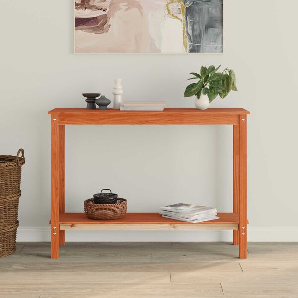 vidaXL Aparador Castanho Cera 110 x 40 x 80 cm Madeira de pinho maci&ccedil;o