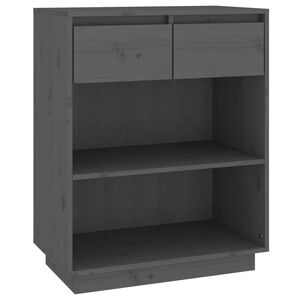vidaXL Arm&aacute;rio consola 60x34x75 cm pinho maci&ccedil;o cinza