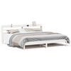 vidaXL Cama sem colch&atilde;o 200x200 cm madeira de pinho maci&ccedil;a branco