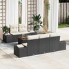 vidaXL Conjunto de Sof&aacute; de Jardim com almofada 6 pcs Preto vime PE