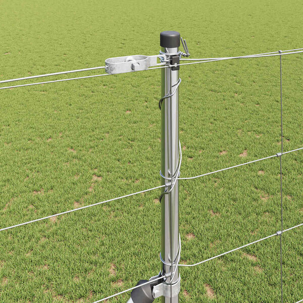 vidaXL Poste de Cerca Galvanizado 50 x 1,5 m Aço