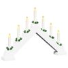 vidaXL Ponte de Vela de Natal 7 LED Branco quente 39.5 x 5 x 29 cm