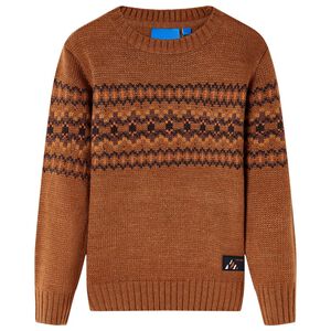 Camisola de malha para crian&ccedil;a cor conhaque 104