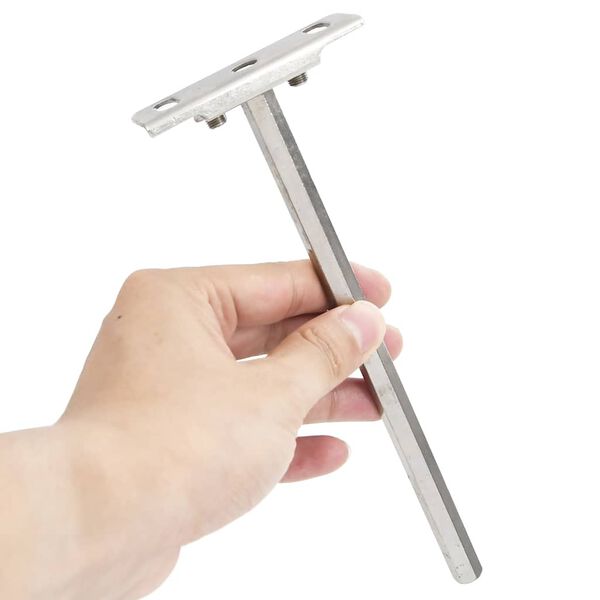 vidaXL Suportes de prateleira flutuantes 12pcs invis&iacute;vel &Oslash;12x200 mm