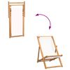 vidaXL Cadeira de pátio em teca 56x105x96 cm creme