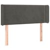 vidaXL Cabeceira de cama c/ abas veludo 93x16x78/88 cm cinzento-escuro