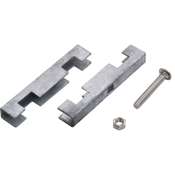 vidaXL Conetor de tapete de jardim em U 10 conjuntos prateado