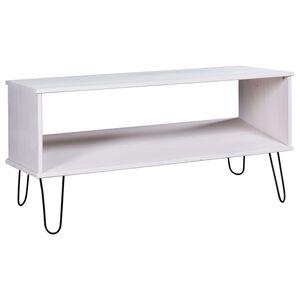 vidaXL Mesa de centro New York madeira de pinho maci&ccedil;a branco