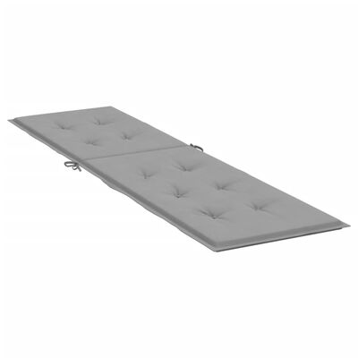 vidaXL Almofadão para cadeira de terraço (75+105)x50x3cm cinzento