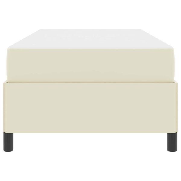 vidaXL Estrutura de cama com colch&atilde;o com colch&atilde;o Creme 100 x 200 cm