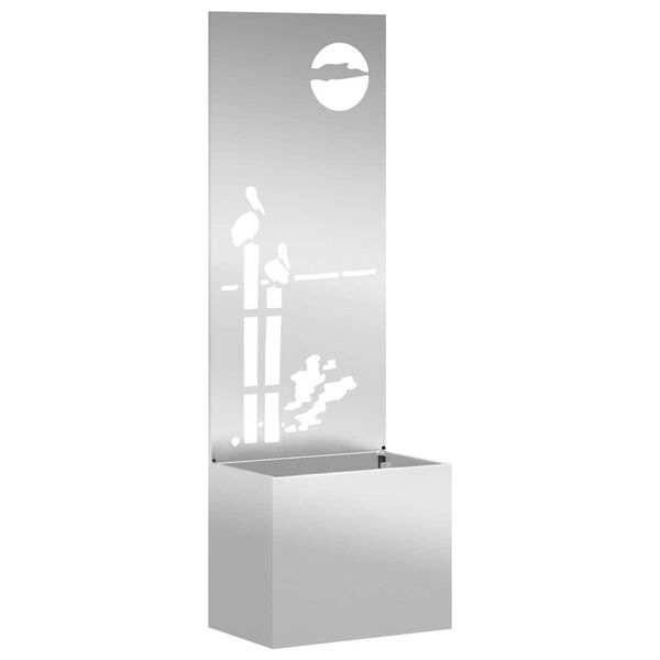 vidaXL Tela de Privacidade para Jardim Fretwork Prateado 50 x 140 cm