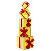 vidaXL Caixa de presente decorativa de Natal 5 unid. 125 LED