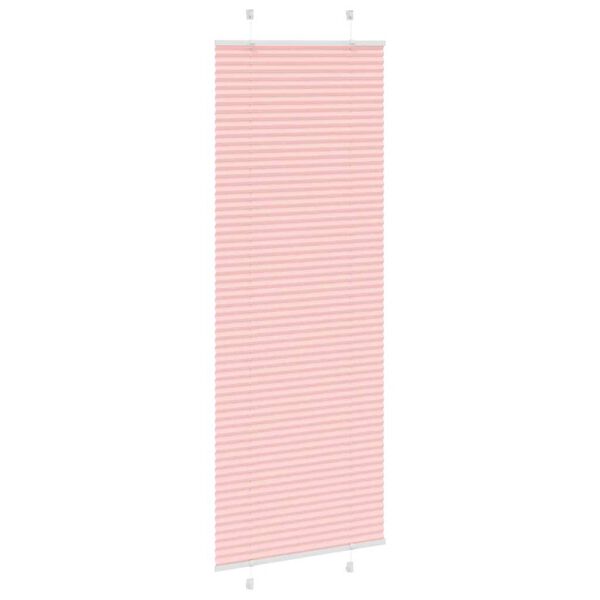 vidaXL Rosa Plissada Cega 75x200 cm Largura Tecido 74,4 cm Poli&eacute;ster