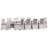 vidaXL Conjunto de Jantar para Jardim 11 unid. Branco e Creme PP