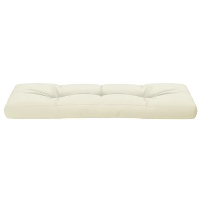 vidaXL Almofadão para sofá de paletes 120x40x12 cm tecido creme