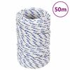 vidaXL Corda de barco 2 mm 50 m polipropileno branco