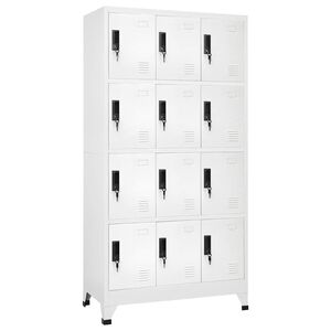 vidaXL Cacifo a&ccedil;o 90x45x180 cm branco