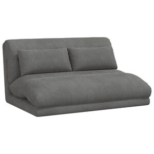 vidaXL Cadeira de ch&atilde;o ajust&aacute;vel Cinzento-Escuro Veludo