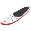 vidaXL Conjunto prancha de paddle SUP insuflável vermelho e branco