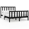 vidaXL Estrutura de cama king 150x200 cm pinho maci&ccedil;o preto