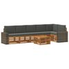 vidaXL Conjunto de Sof&aacute; Sectional 7 pcs Natural e Antracite